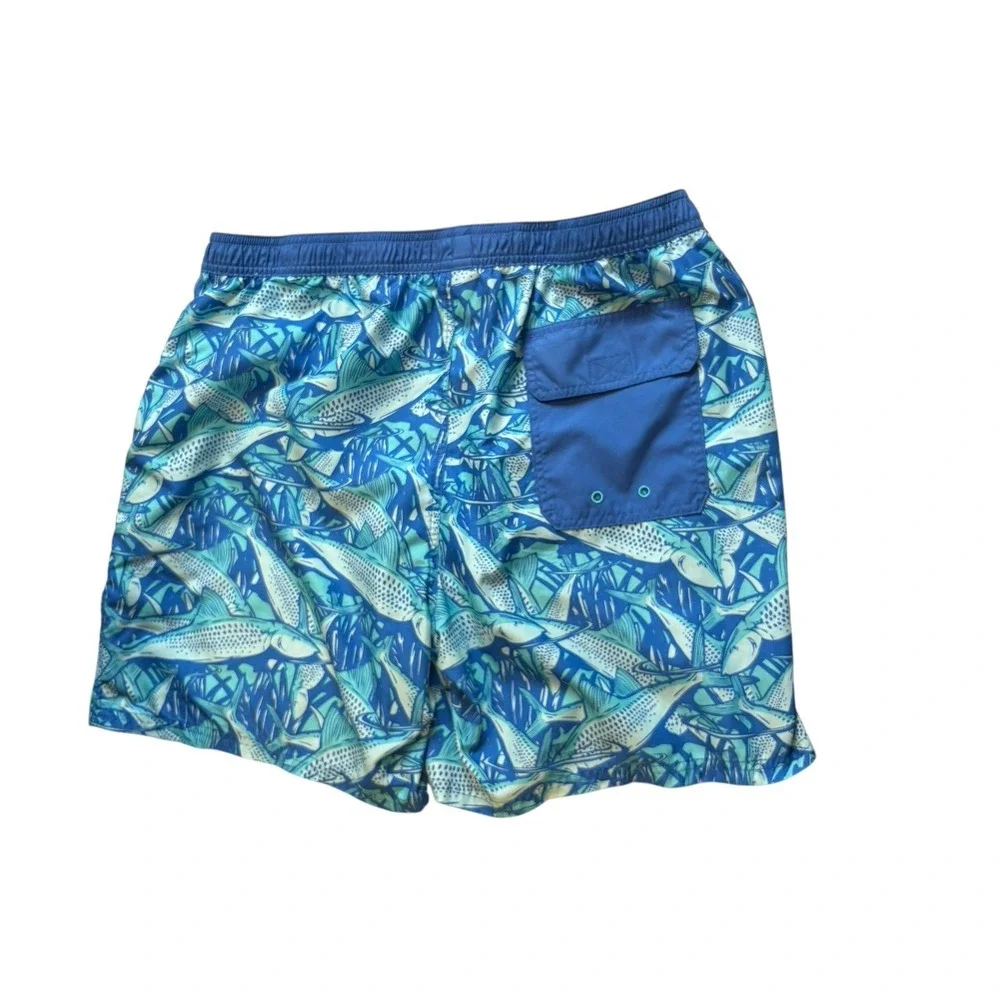 Vineyard Vines Men's Trunks Shorts Swim Size XL Chappy Fish Lined Elastic‎ Waist